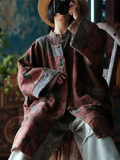 Spliced Loosse Linen Coat