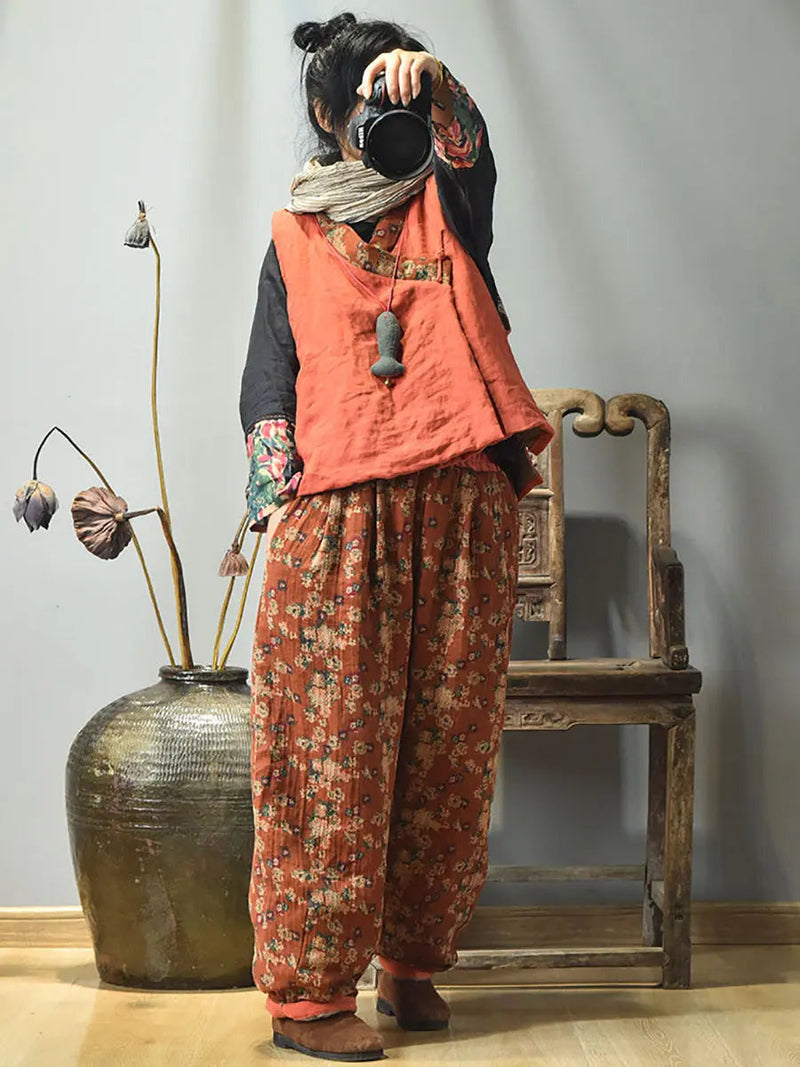 Spliced V-neck Vest Coat