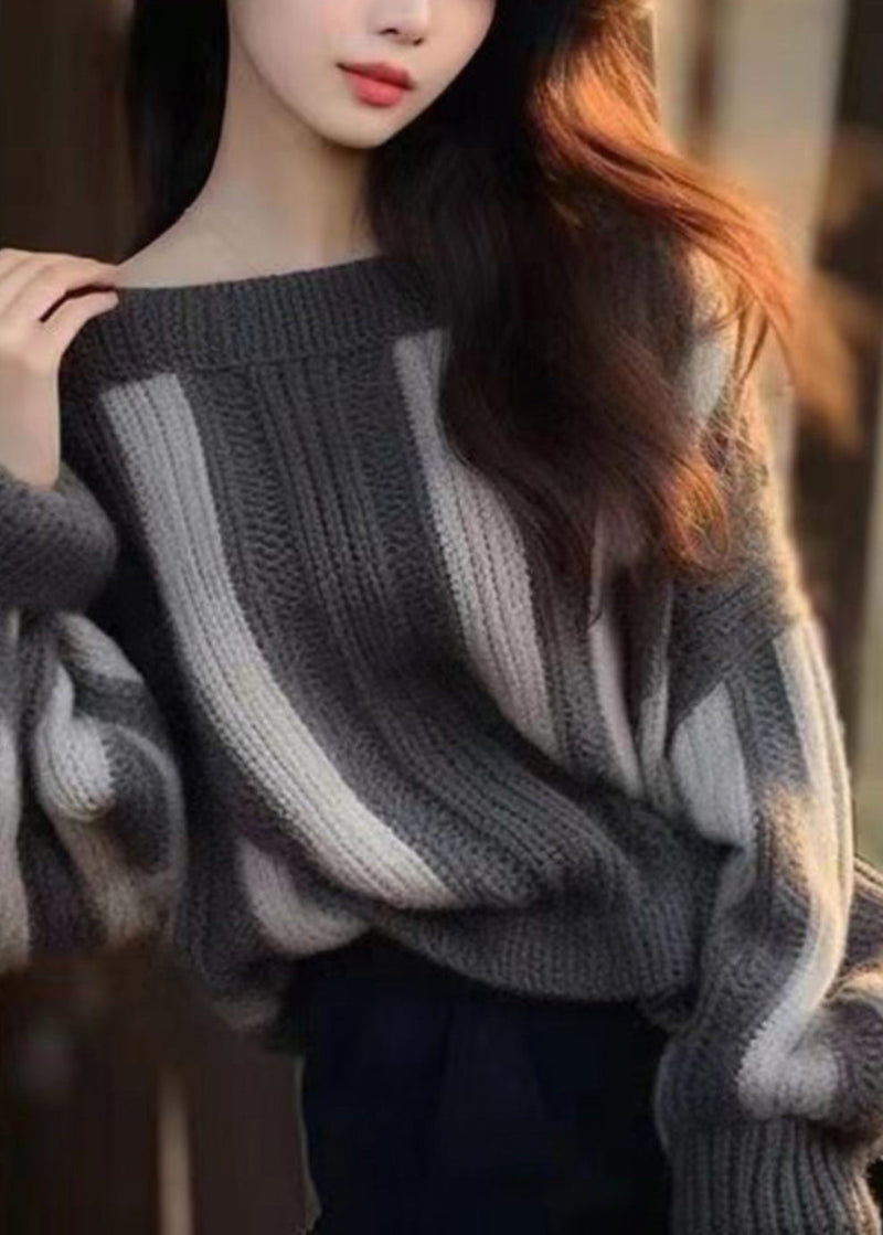 Grey Original Design Cozy Knit Sweater Winter Wx005
