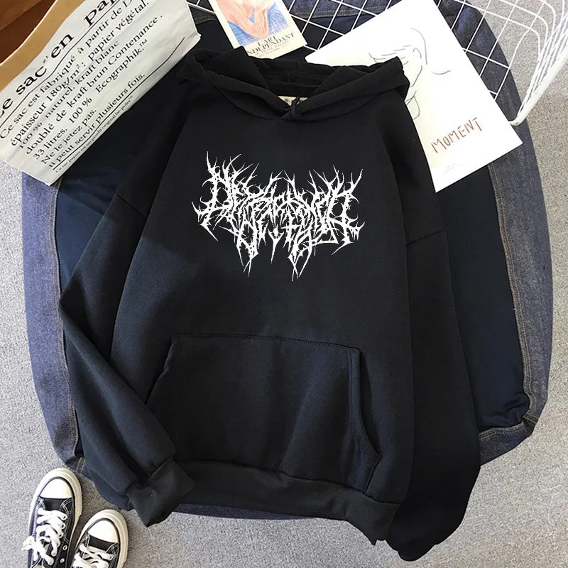 Hoodie Pullover Sweatshirt Autumn Cotton Hoodies Gothic Hip Hop Oversize Winter Clothes Sweater Female Top
