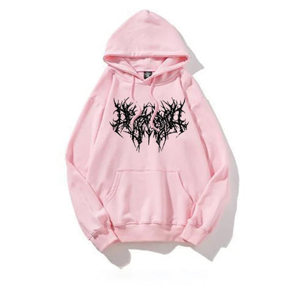 Hoodie Pullover Sweatshirt Autumn Cotton Hoodies Gothic Hip Hop Oversize Winter Clothes Sweater Female Top