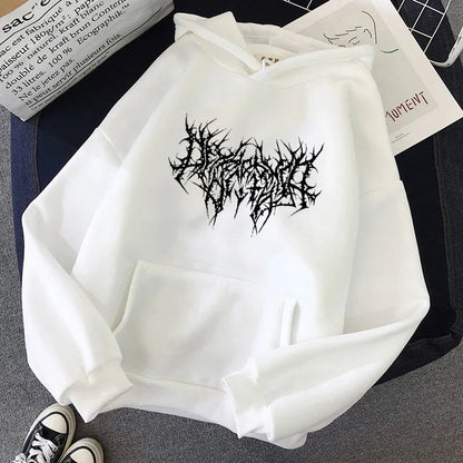 Hoodie Pullover Sweatshirt Autumn Cotton Hoodies Gothic Hip Hop Oversize Winter Clothes Sweater Female Top