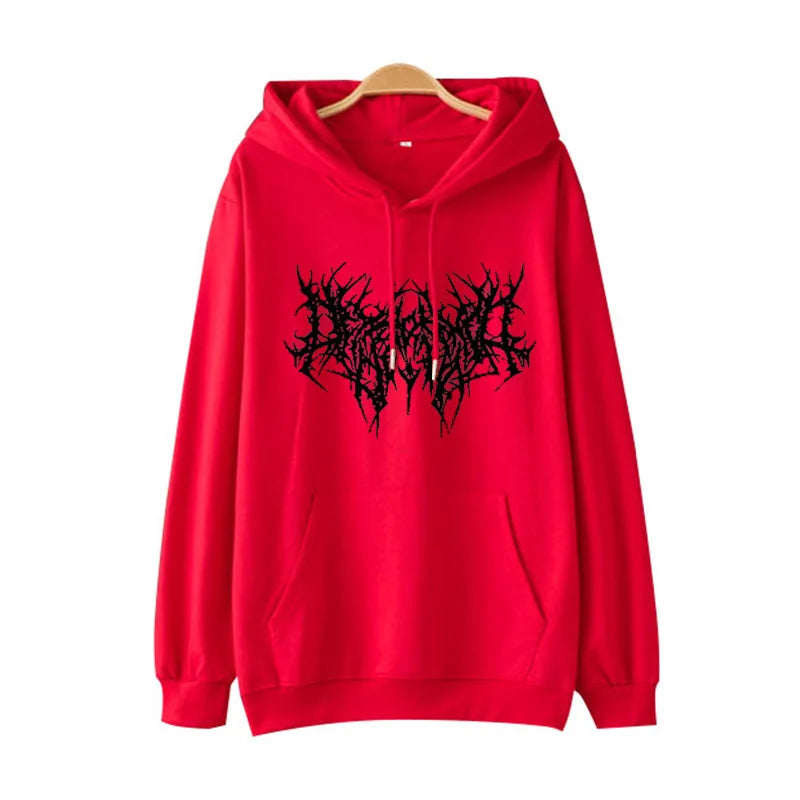 Hoodie Pullover Sweatshirt Autumn Cotton Hoodies Gothic Hip Hop Oversize Winter Clothes Sweater Female Top