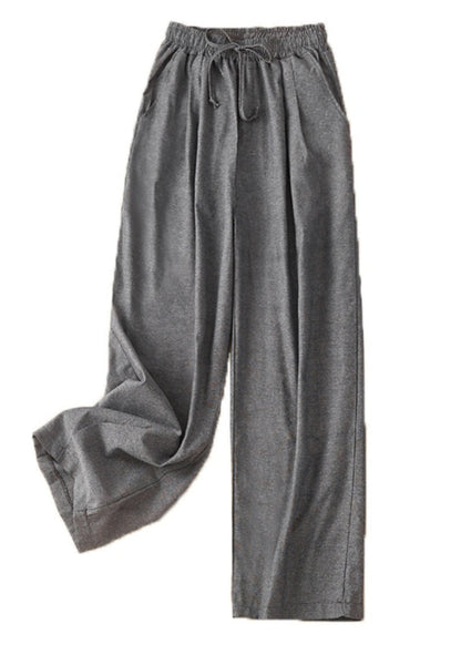 Spring Linen Khaki Waist Pants Elastic