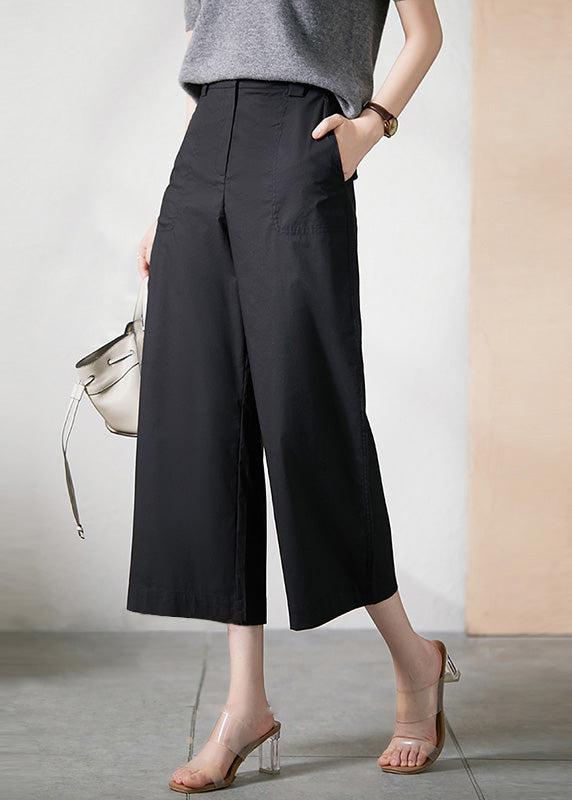 Khaki High Waist Button Crop Pants Summer Ly1736