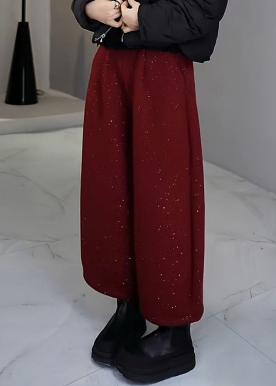 Mulberry Sequins Woolen Pants Spring Yo009