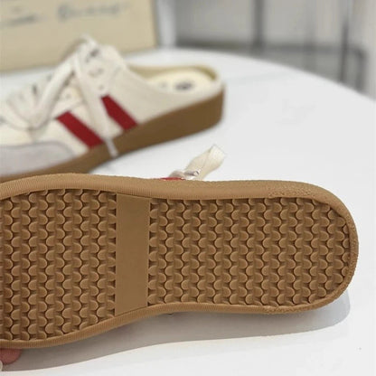 Mules Slides Shoes Round Toe Flat Female Footwear Sneakers Clogs Platform Summer Slip on Creeper Baotou Slipper