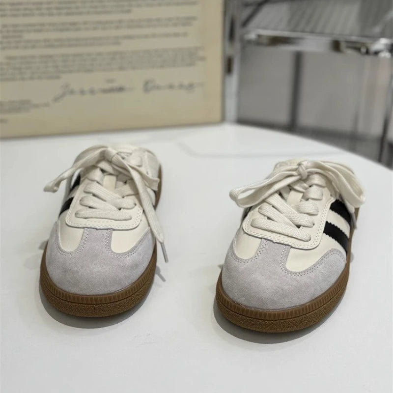 Mules Slides Shoes Round Toe Flat Female Footwear Sneakers Clogs Platform Summer Slip on Creeper Baotou Slipper