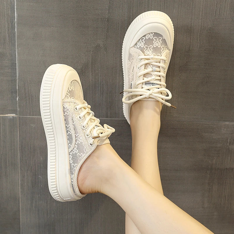 Mules Woman Slippers Summer Outdoor Walking Slides Shoes Sandals With Strap Black Outside Unique Style Sneakers
