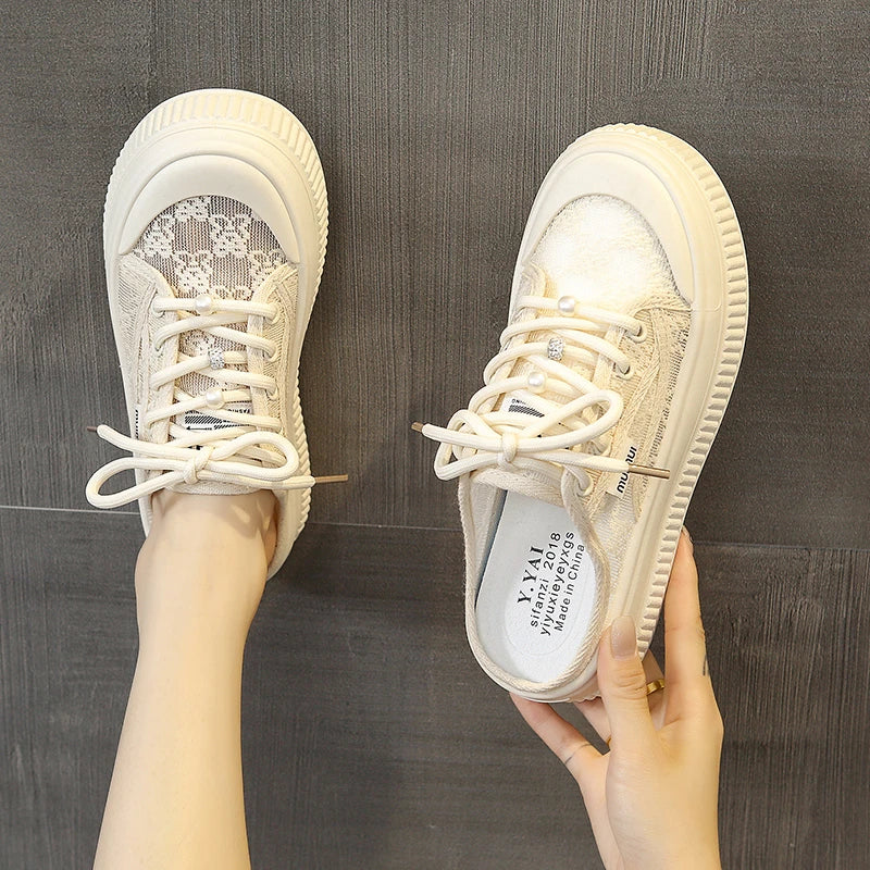 Mules Woman Slippers Summer Outdoor Walking Slides Shoes Sandals With Strap Black Outside Unique Style Sneakers