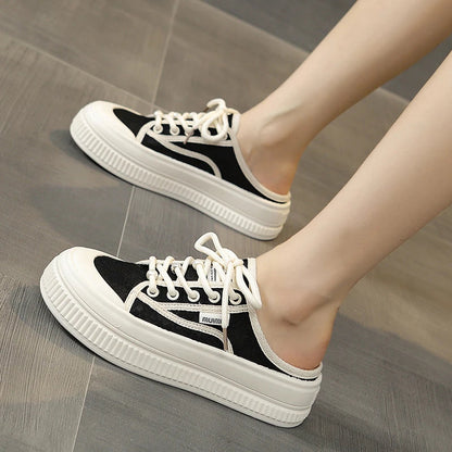 Mules Woman Slippers Summer Outdoor Walking Slides Shoes Sandals With Strap Black Outside Unique Style Sneakers