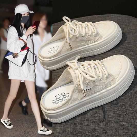 Mules Woman Slippers Summer Outdoor Walking Slides Shoes Sandals With Strap Black Outside Unique Style Sneakers