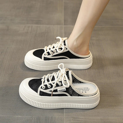 Mules Woman Slippers Summer Outdoor Walking Slides Shoes Sandals With Strap Black Outside Unique Style Sneakers