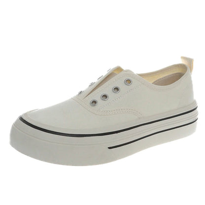 Outdoor Walking Canvas Shoes New Jogging Sneakers Slip-on Woman Vulcanized Flat Loafers Zapatillas