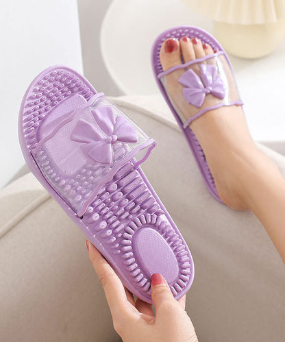 Pink Comfy Slippers Shoes Peep Toe Aa022