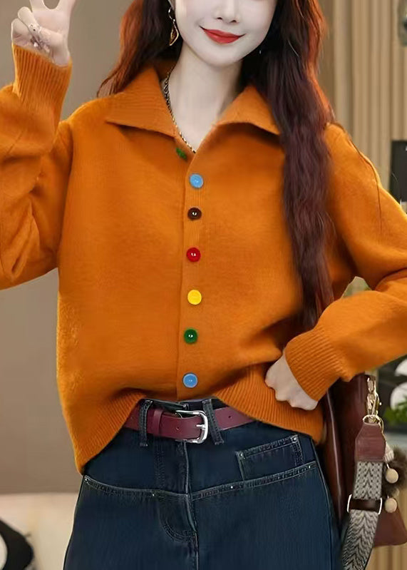 Red Turtleneck Button Knit Sweaters Winter Wm015