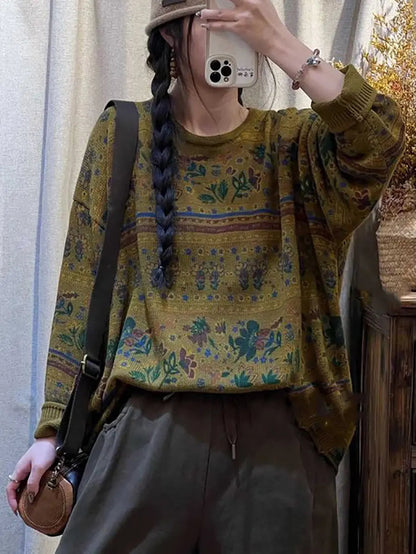 Knitted O-neck Loose Sweater