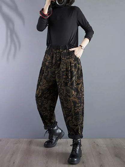 Winter Fleece-lined Harem Pants