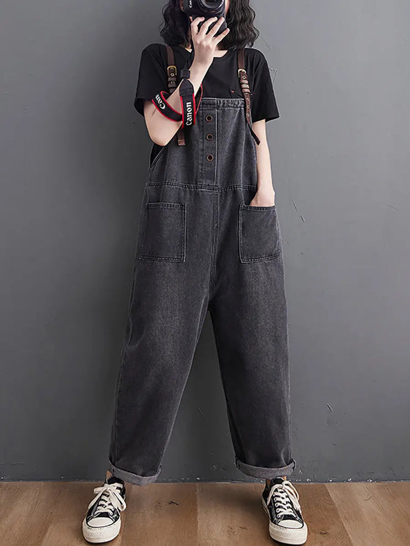 Loose Denim Jumpsuits