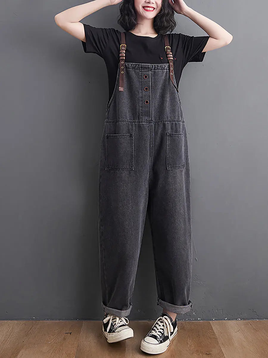 Loose Denim Jumpsuits