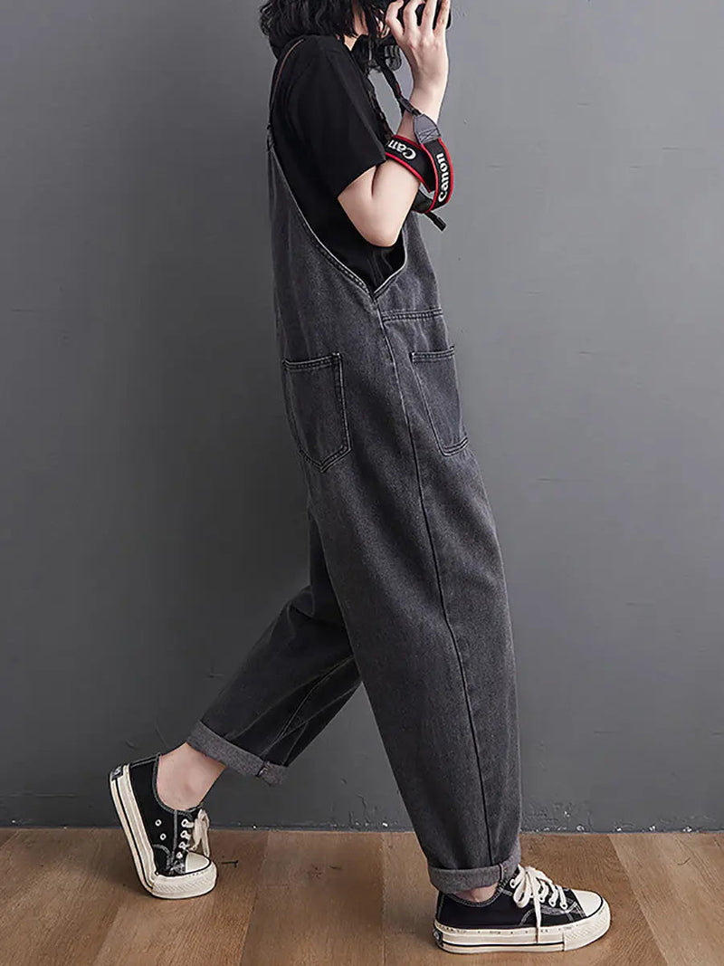 Loose Denim Jumpsuits