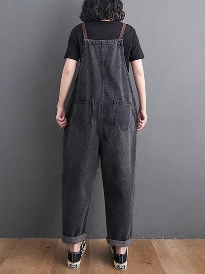 Loose Denim Jumpsuits