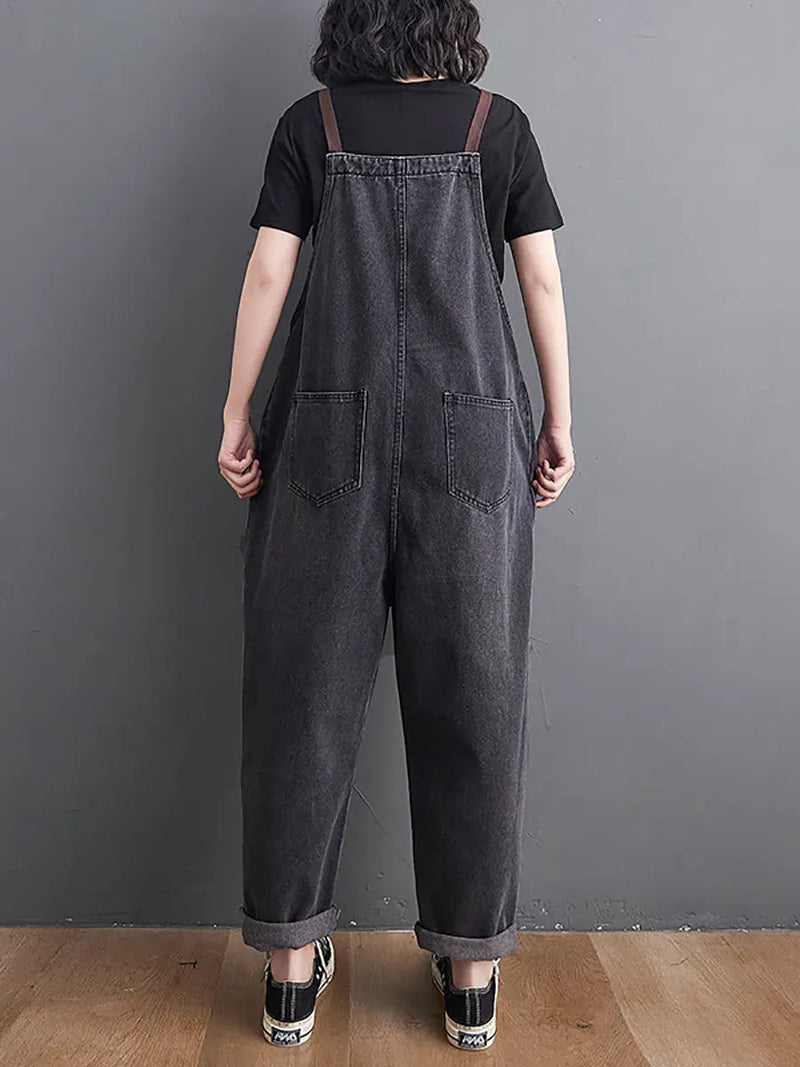 Loose Denim Jumpsuits