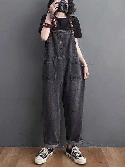 Loose Denim Jumpsuits