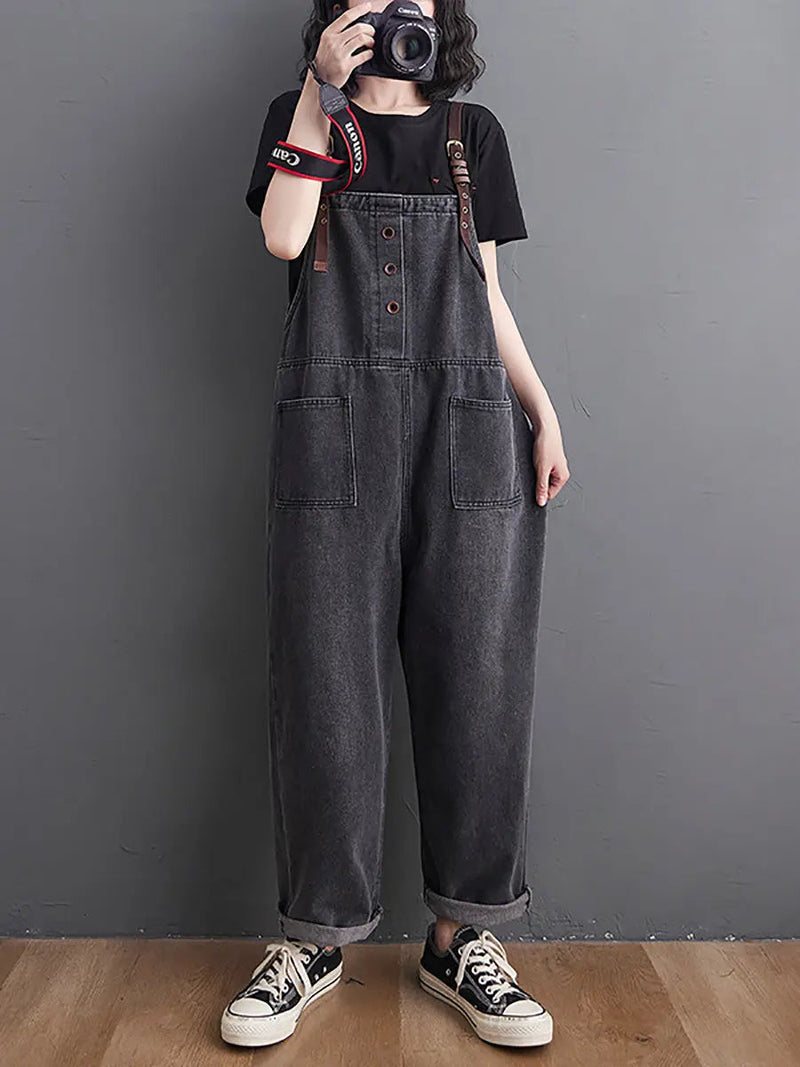Loose Denim Jumpsuits