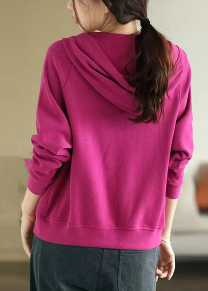 Rose Hooded Cotton Coats Spring Tj018
