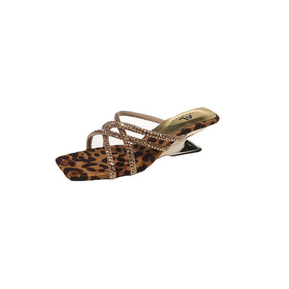 New Summer Rhinestone Ankle Strap High Thick Squares Shoes Low Heel Pumps