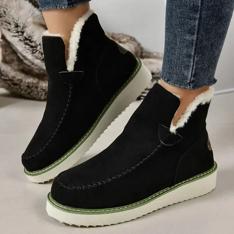 Snow Boots Winter Warm Shoes for Slip on Lady Comfort Female Ankle Boot Footwear Botas De Mujer