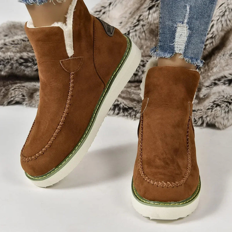 Snow Boots Winter Warm Shoes for Slip on Lady Comfort Female Ankle Boot Footwear Botas De Mujer