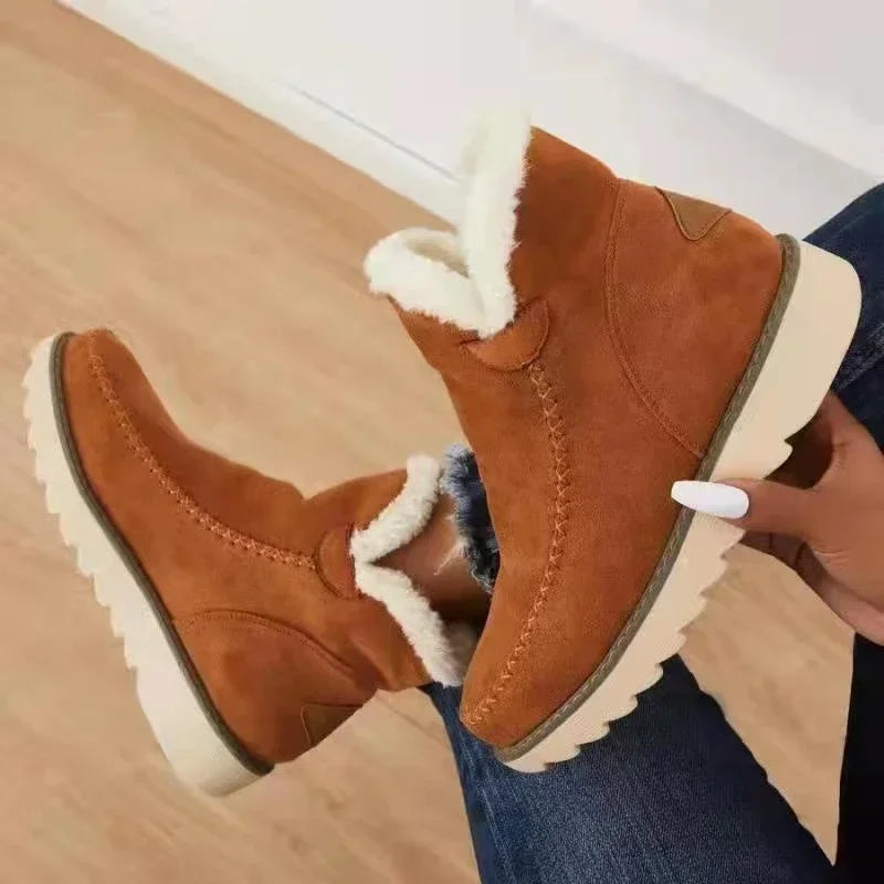 Snow Boots Winter Warm Shoes for Slip on Lady Comfort Female Ankle Boot Footwear Botas De Mujer