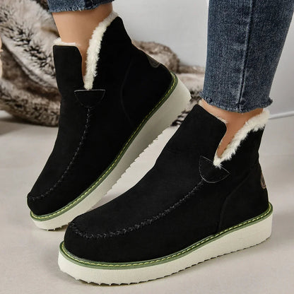 Snow Boots Winter Warm Shoes for Slip on Lady Comfort Female Ankle Boot Footwear Botas De Mujer