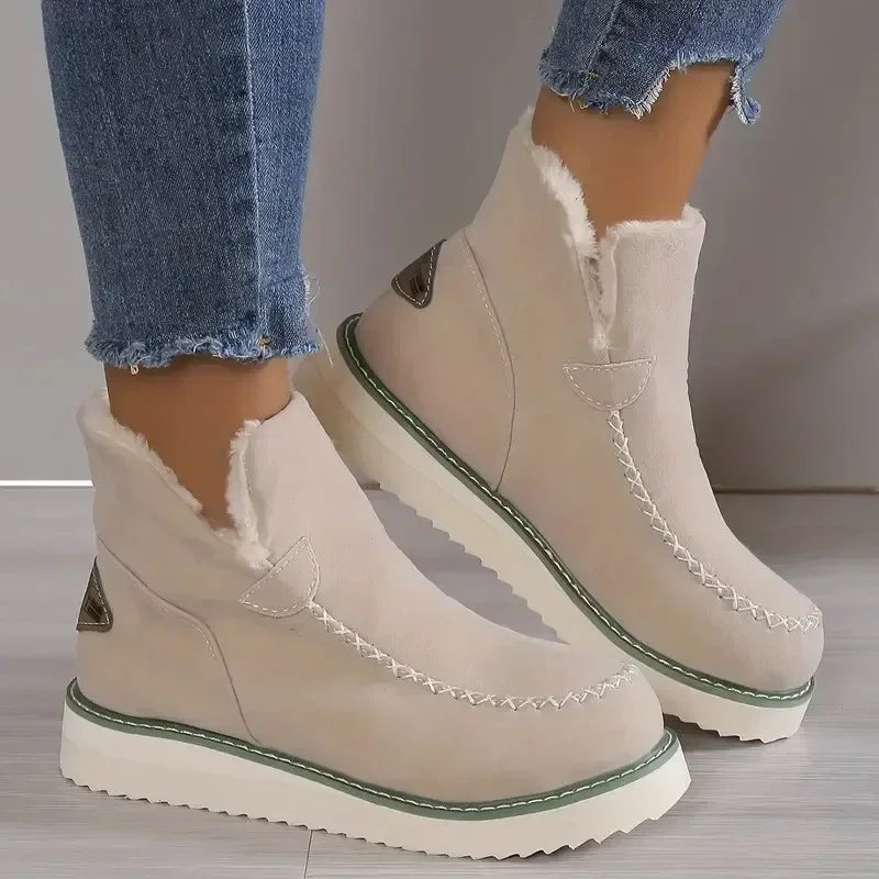 Snow Boots Winter Warm Shoes for Slip on Lady Comfort Female Ankle Boot Footwear Botas De Mujer