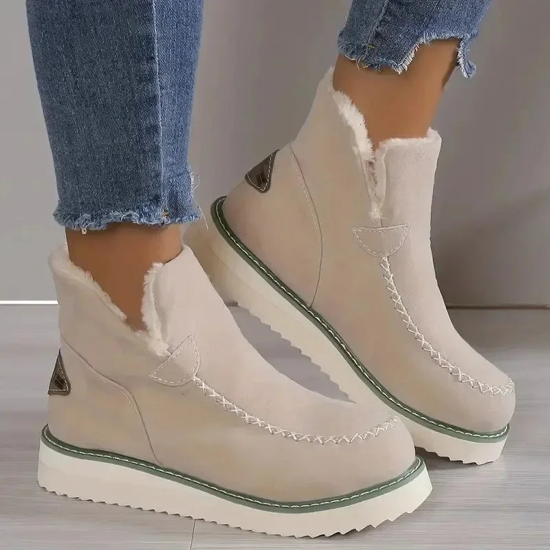 Snow Boots Winter Warm Shoes for Slip on Lady Comfort Female Ankle Boot Footwear Botas De Mujer