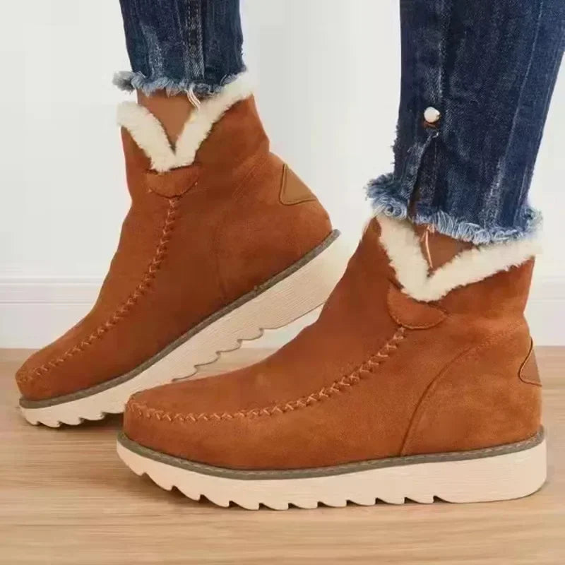 Snow Boots Winter Warm Shoes for Slip on Lady Comfort Female Ankle Boot Footwear Botas De Mujer