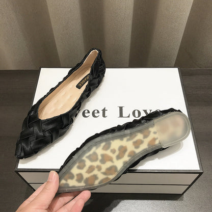 Comfy Pointed Flat Soft Apricot Toe Shoes