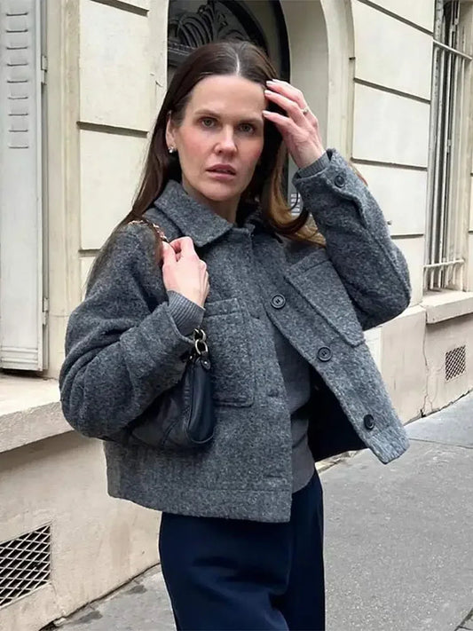 Single Lapel Long Cropped Warm Autumn Winter Coat