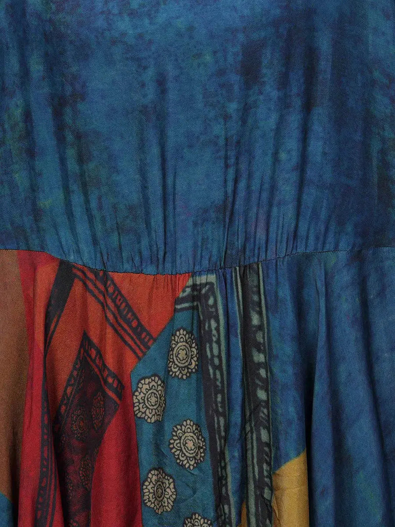 Spliced Loose Maxi Dress