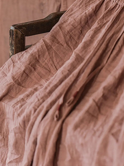 Worn Linen Loose Pants