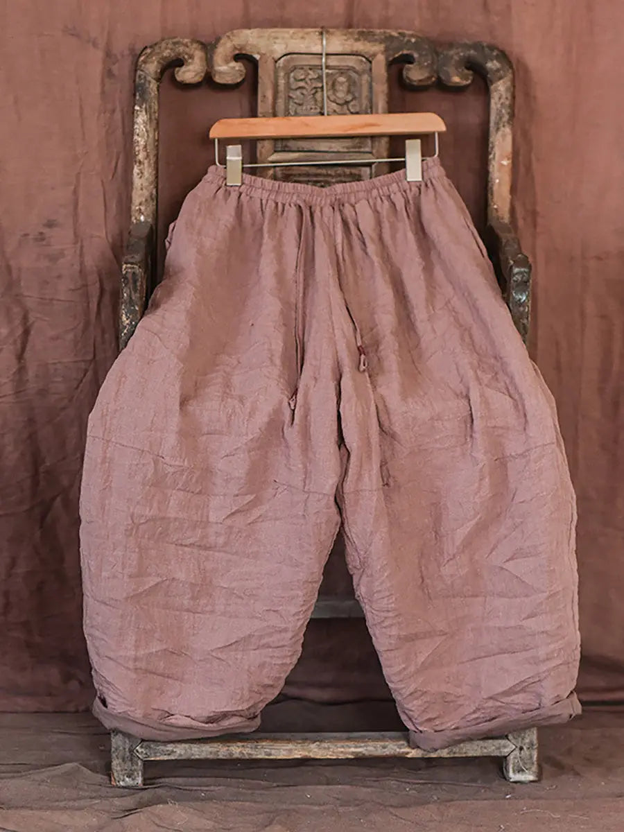 Worn Linen Loose Pants