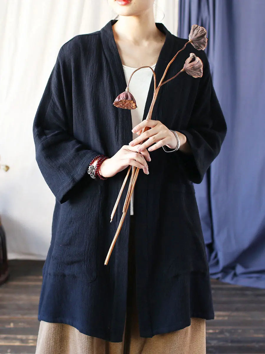 V-neck Long Coat