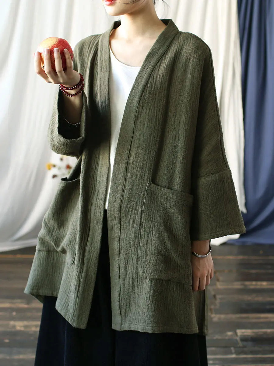 V-neck Long Coat
