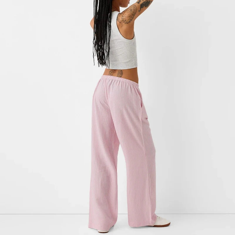 Striped Pajama Elastic Waist Pant