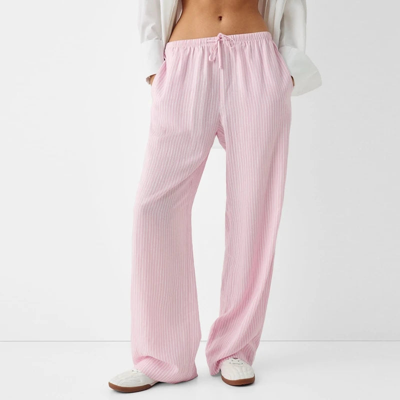 Striped Pajama Elastic Waist Pant