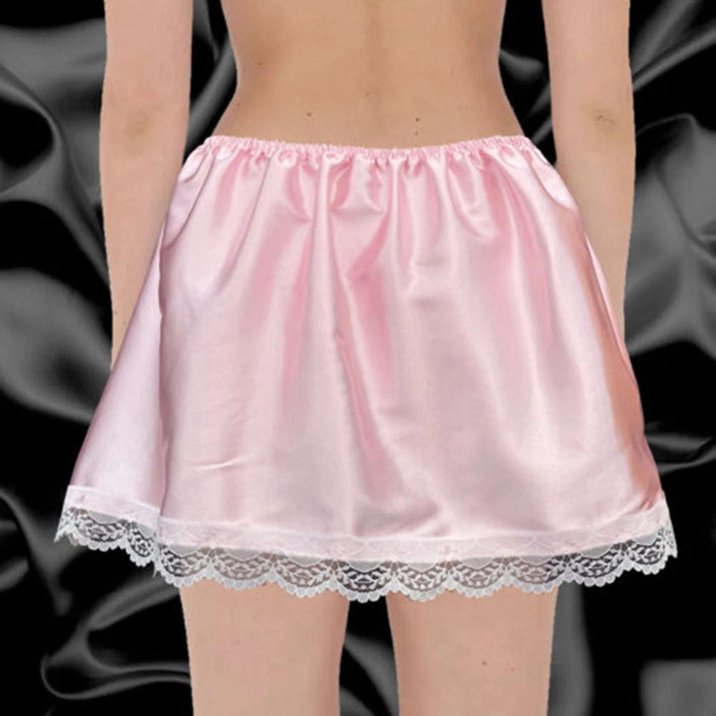 Satin Bow Puffy Drape Skirt