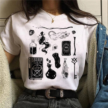 T-shirt Cartoon Witch Magic Kawaii Tshirt