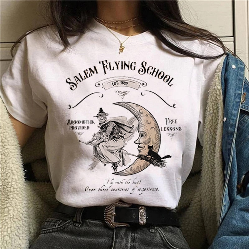 T-shirt Cartoon Witch Magic Kawaii Tshirt